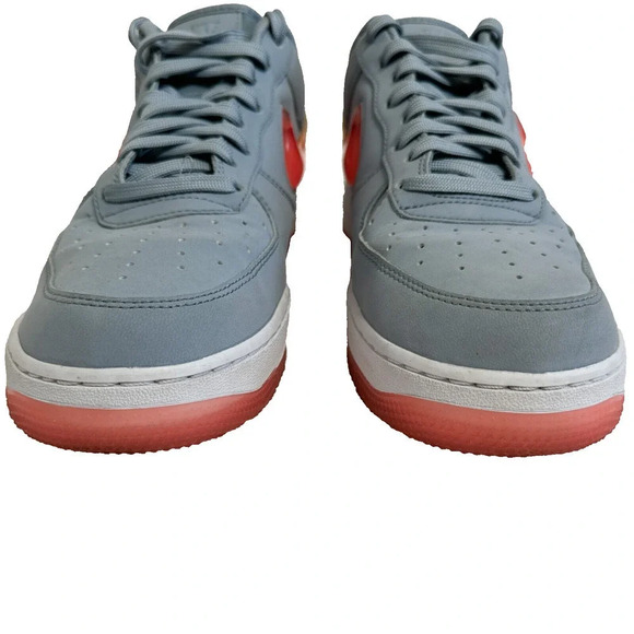 NIKE AIR FORCE 1 07 PREMIUM 2 OBSIDIAN MIST BLUE-HOT PUNCH US 9.5 AT4143-400 - Picture 5 of 11